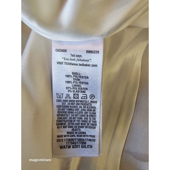 BNWT Ted Baker London Gilith Chelsea Bow Shoulder Dress - Picture 12 of 13